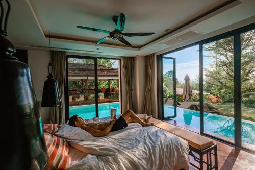Πισίνα στο ή κοντά στο VILLA Chacha VILLA Coco VILLA Salsa RESORT APOLLONIA
