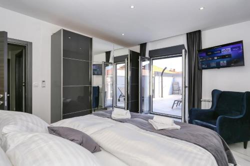 Posteľ alebo postele v izbe v ubytovaní Luxury Holiday House Zadar