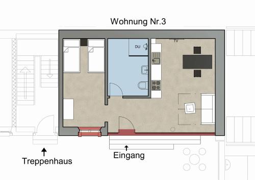 a floor plan of a house at Palais Wunderlich in Lahr