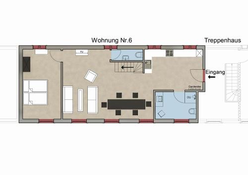 a floor plan of a house at Palais Wunderlich in Lahr