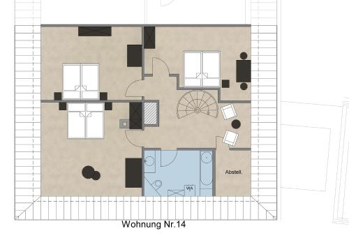 a floor plan of a house at Palais Wunderlich in Lahr