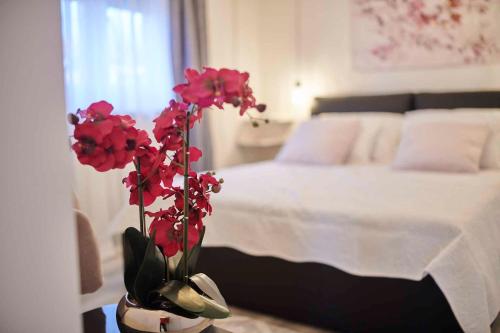Posteľ alebo postele v izbe v ubytovaní Holiday home in Murine - Istrien 42601