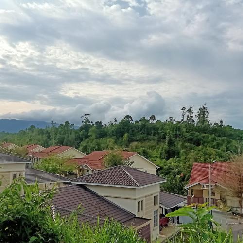 a view of a village with houses and trees at Gambang Homestay BangloMuslim in Kuantan