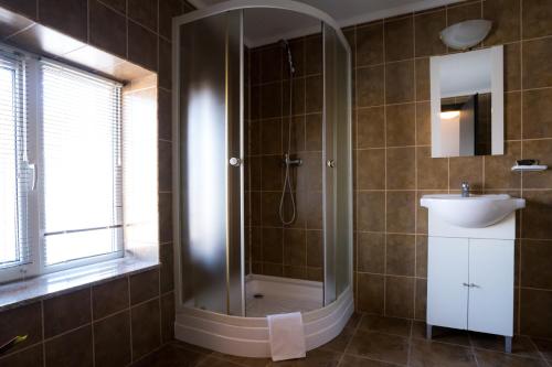 Koupelna v ubytování Pensiunea Dacia Deva