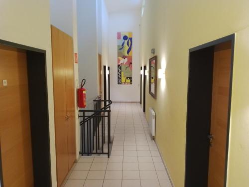 a corridor of a hallway with at Pension Kappel in Ried im Innkreis