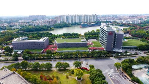 ホテルから撮影された、または一般的なQingpuの景色