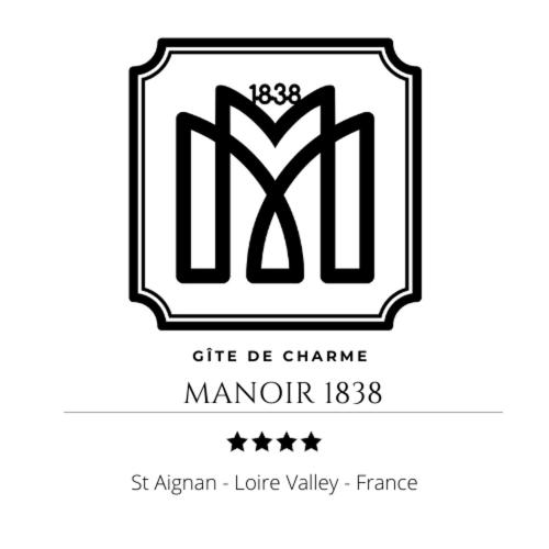 a black and white logo for a manson brand at Manoir 1838 à - 3 km du Zoo de Beauval & proche des châteaux in Saint-Aignan