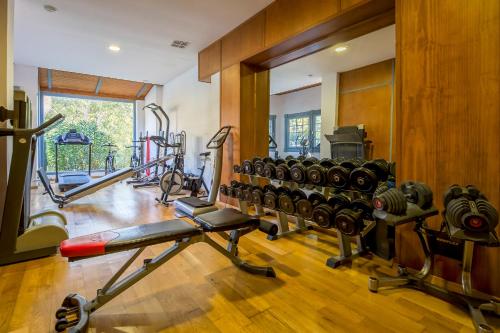 Fitness centrum a/nebo fitness zařízení v ubytování Mesón de Sancho