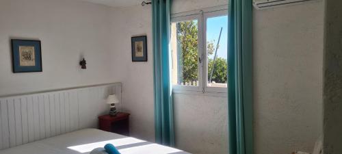 a room with a window and a bed and a windowpectpect at Belvedere de Canaloro in Sari Solenzara