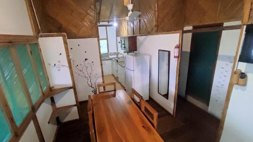 an overhead view of a kitchen in a house at Wasimita in Crucita