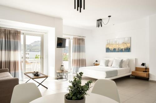 Posteľ alebo postele v izbe v ubytovaní Cyano Hotel