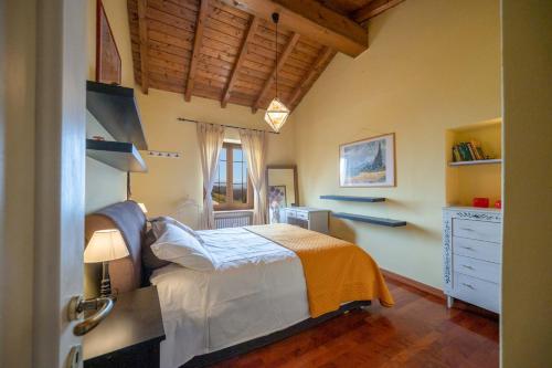 Кровать или кровати в номере Villa Scala-Panoramic Holiday House