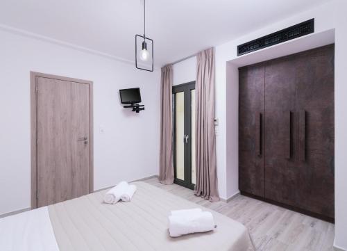 Postel nebo postele na pokoji v ubytování Kambos Nature View Appartment