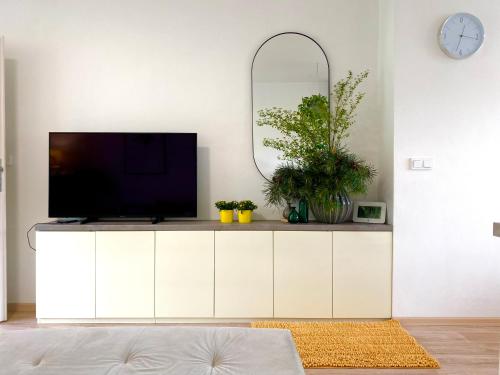 TV a/nebo společenská místnost v ubytování Brunetti Villa Zlín