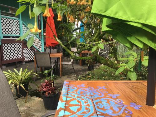Taman di luar Pahoa Village Hostel