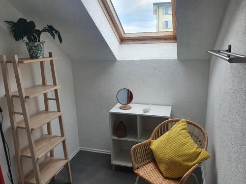 Ferienwohnung mit Ausblickにあるシーティングエリア