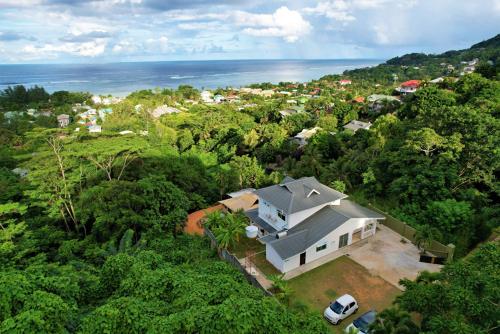 Blick auf Kaktus Villa aus der Vogelperspektive