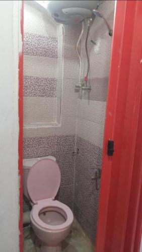 un bagno con un water in una stanza di Aziza House a Aswan