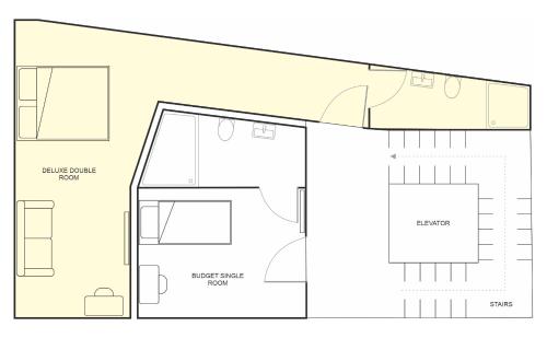 a proposed floor plan of the proposed building at Boho Rooms in Thessaloniki
