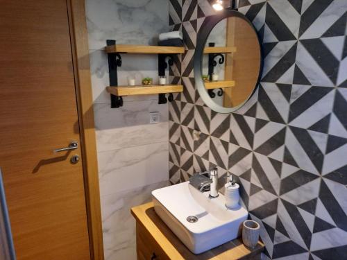 Koupelna v ubytování Tara Apartmani Malešević - 3 lux