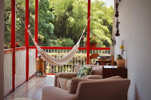 Et sittehjørne på La Cabaña Ecohotel - Valle del Cocora