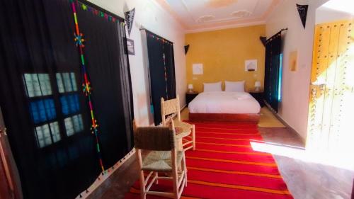 Cama o camas de una habitación en Kasbah Tussna