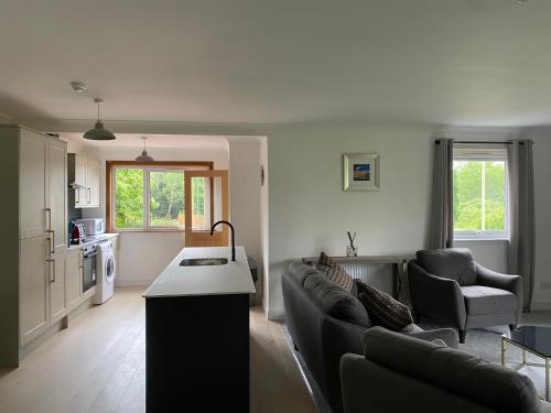 A seating area at Lyn leven cottages