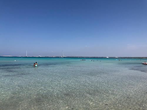 a group of people in the water at the beach at NoiSalento in Marina di Mancaversa