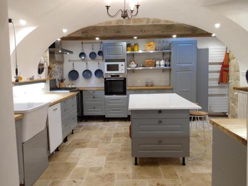 Dapur atau dapur kecil di Chateau de Balsac