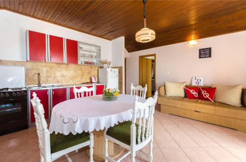 Kuchyň nebo kuchyňský kout v ubytování Apartment and Rooms Ema