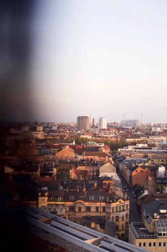 a city view of a city with buildings at Clarion Hotel Malmö Live in Malmö