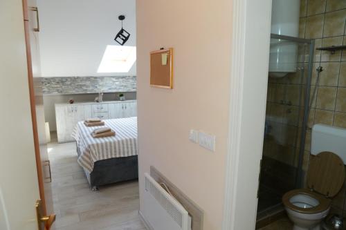 Koupelna v ubytování Studio Apartman Dunja