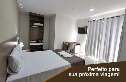 Cama ou camas em um quarto em Avare Plaza Hotel Plus