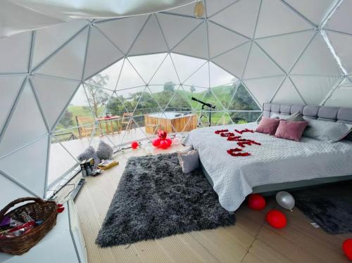 Istumisnurk majutusasutuses Stellarium Glamping