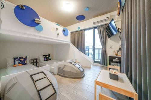 Ένα ή περισσότερα κρεβάτια σε δωμάτιο στο Sunlight Forest Homestay