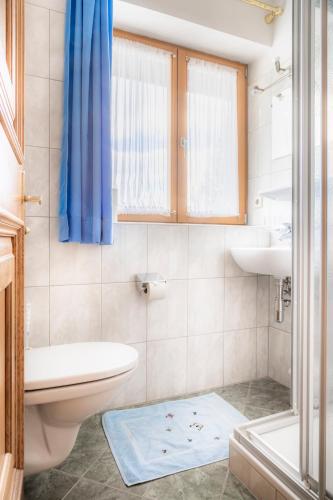 a bathroom with a toilet and a sink at Pürstinghof in Flachau