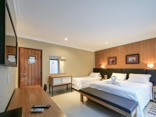 Кровать или кровати в номере VOA Hotel Paraíso das Águas Bonito