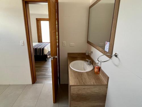 Koupelna v ubytování Hotel El Geranio