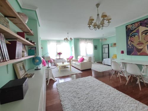 Χώρος καθιστικού στο Precioso y céntrico piso en Villasana de Mena