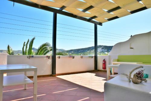 a view from the balcony of a villa at Avra Milos in Zefiría