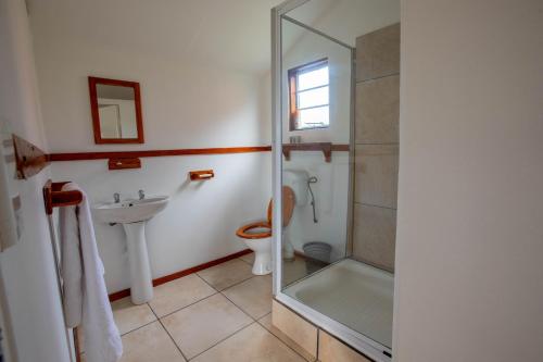 A bathroom at Pecan Bush Lodge