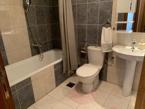 a bathroom with a toilet and a sink at Apartment IDA in Budva