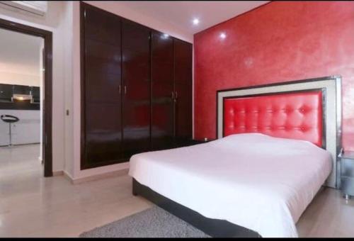 Säng eller sängar i ett rum på Moderne appartement T3 à Gueliz