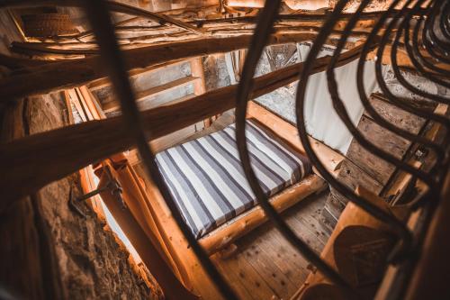 an overhead view of a window in a building at Appartamenti montemezzo le case in pietra Vista lago in Gera Lario
