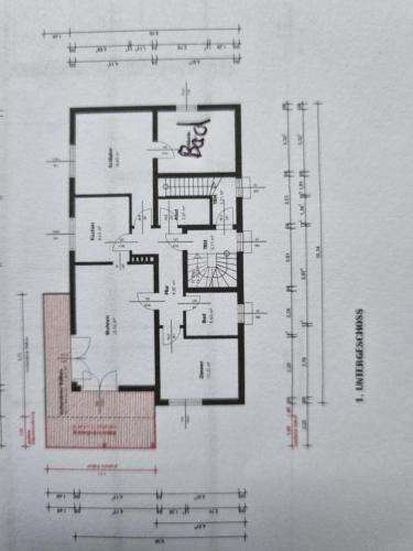 a drawing of a floor plan of a house at Sauerland Refugium in Medebach