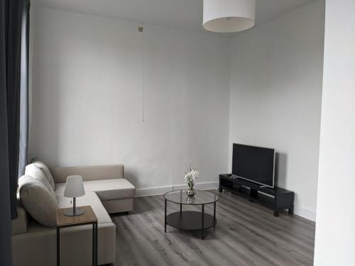 TV a/nebo společenská místnost v ubytování Appart'Huy