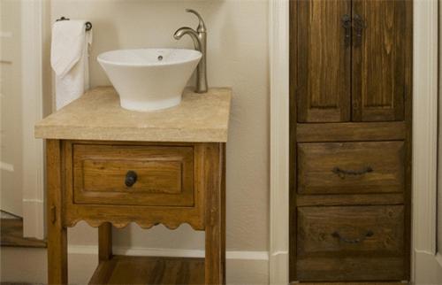 a sink and a cabinet in a small room at Hotel St Francis in Santa Fe