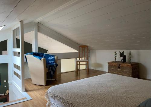 Un pat sau paturi într-o cameră la Gite Botiga