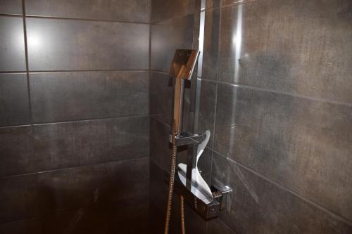 a bathroom with a shower with a hose at La villa 13&15 in Saint-Georges-de-Didonne