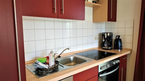 Dapur atau dapur kecil di fewos am kleinen meer